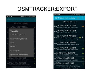OSMTRACKER:EXPORT