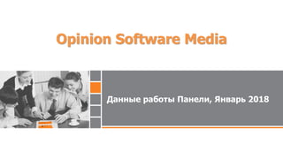 Данные работы Панели, Январь 2018
Opinion Software Media
 