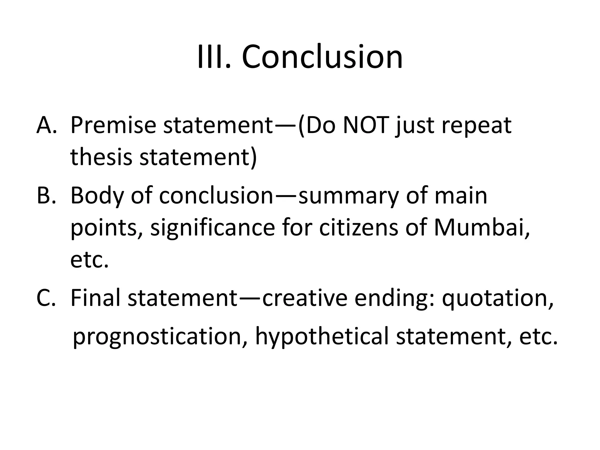 Presentation outline | PPT