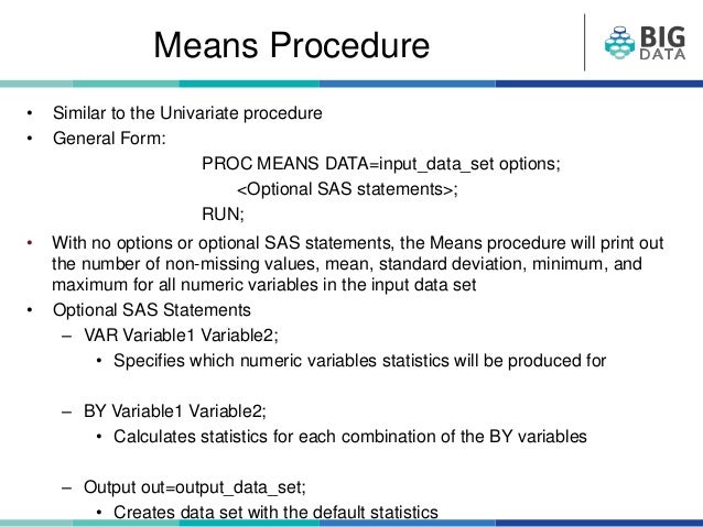 proc means sas proc means sas