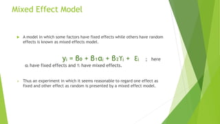 Basic Concepts of Experimental Design & Standard Design ( Statistics ...