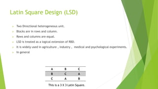 Basic Concepts of Experimental Design & Standard Design ( Statistics ...