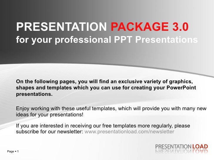 Features of presentation packages image