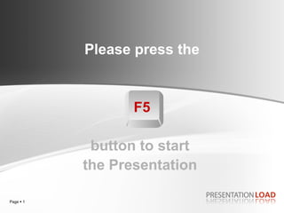 Please press the   F5   button to start  the  Presentation   