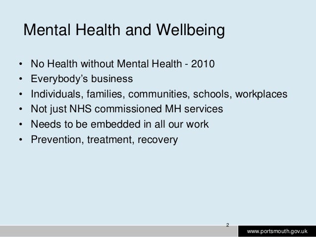 what is mental health and wellbeing