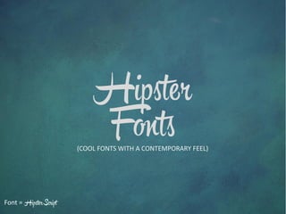 2015 Font Trends For Presentations