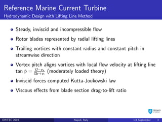 Design of a Horizontal Axis Marine Current Turbine with Dedicated ...