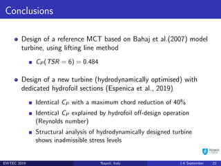 Design of a Horizontal Axis Marine Current Turbine with Dedicated ...