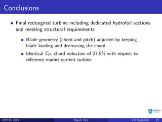 Design of a Horizontal Axis Marine Current Turbine with Dedicated ...