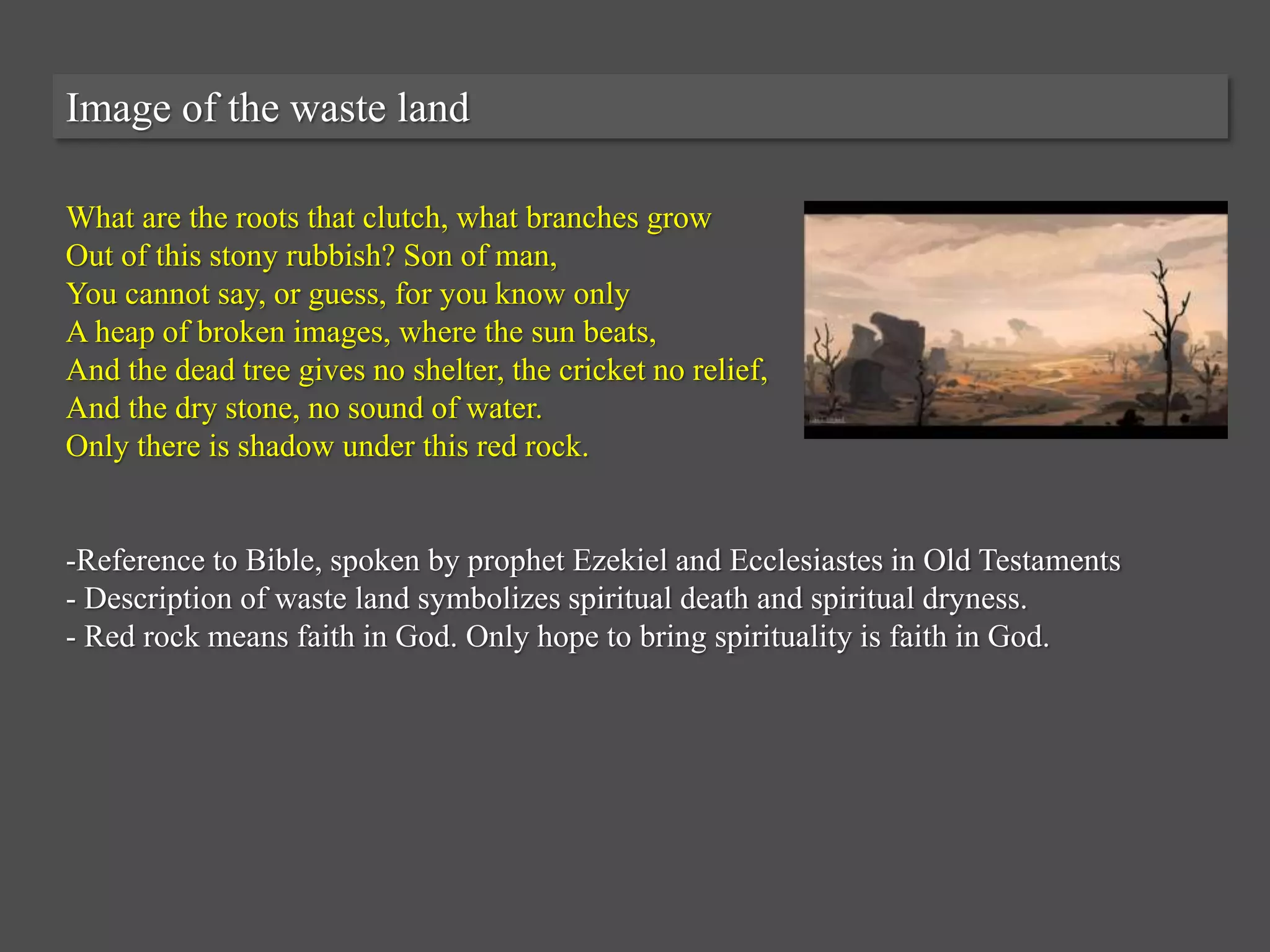 'Burial of the dead' from 'Waste Land' | PPT