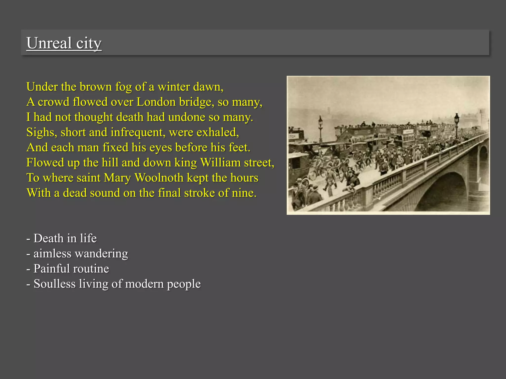 'Burial of the dead' from 'Waste Land' | PPT