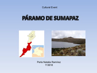 Cultural Event Perla Natalia Ramírez  113618 