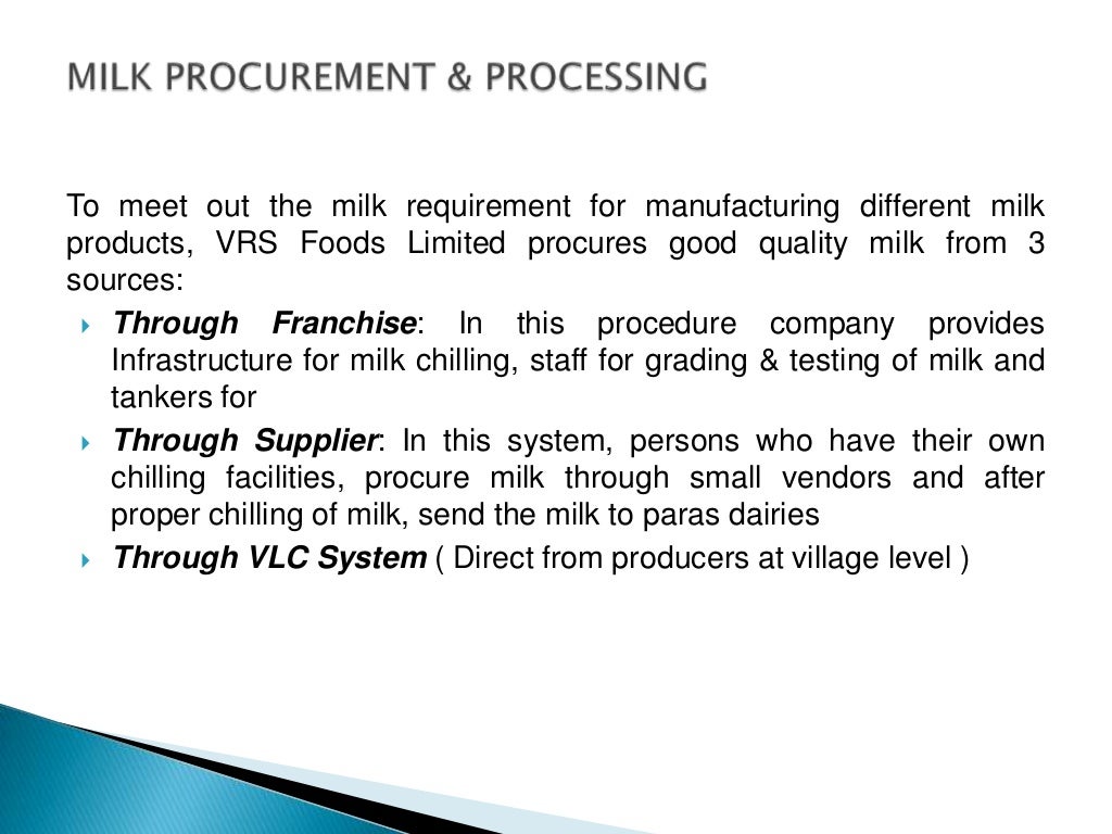 milk procurement