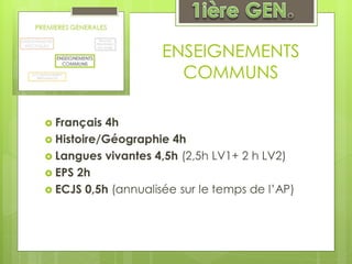 ENSEIGNEMENTS COMMUNS 