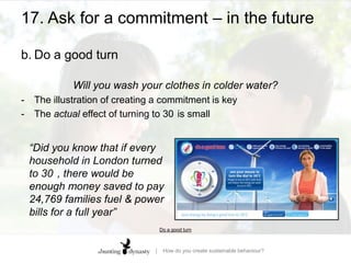 How do you create sustainable behaviour?Part III