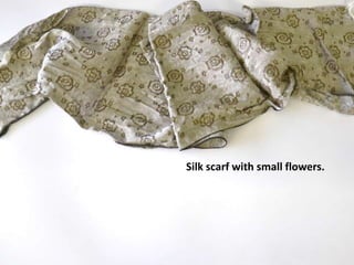 Silk scarf with small flowers.
 