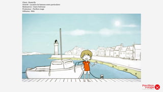 Client 
: 
Fosburit 
Activité 
: 
Plateforme 
de 
crowdfunding 
de 
projets 
sportifs 
Réalisatrice 
: 
Claire 
Dufresne 
Producteur 
: 
Pavillon 
rouge 
Diffusion 
: 
Web 
 