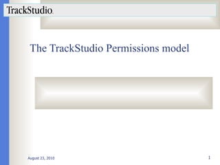 The TrackStudio Permissions model 