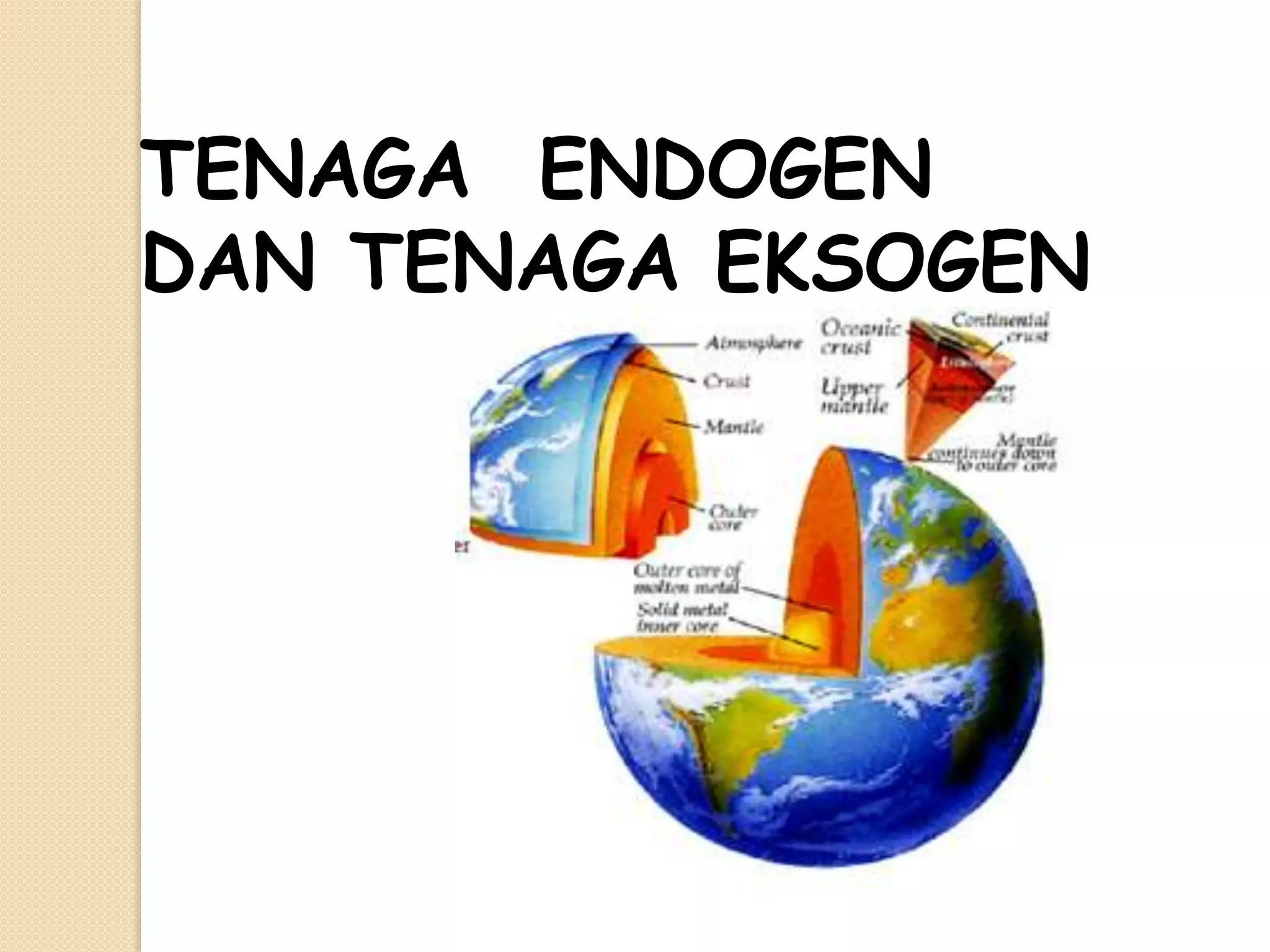 TENAGA ENDOGEN
DAN TENAGA EKSOGEN
 