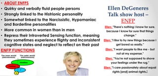 Presentation personality of celebrities MBTI | PPTX