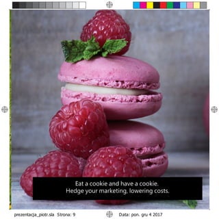 Eat a cookie and have a cookie.
Hedge your marketing, lowering costs.
 