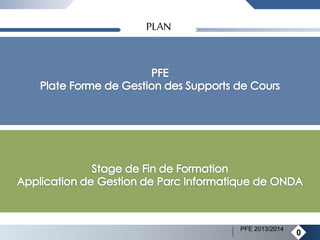 PLAN
0
PFE 2013/2014
 