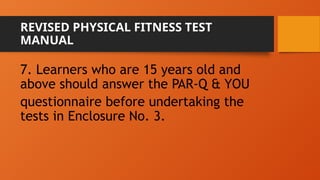 Presentation PFT Deped Order Physical Fitness Test pptx | PPTX