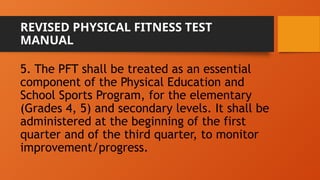 Presentation PFT Deped Order Physical Fitness Test pptx | PPTX