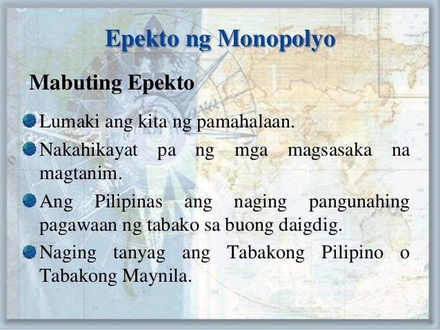 Featured image of post Ano Ano Ang Naging Epekto Ng Monopolyo Ng Tabako Sa Buhay Ng Mga Pilipino Ang talinghaga ani almario ay ang buod ng pagtula