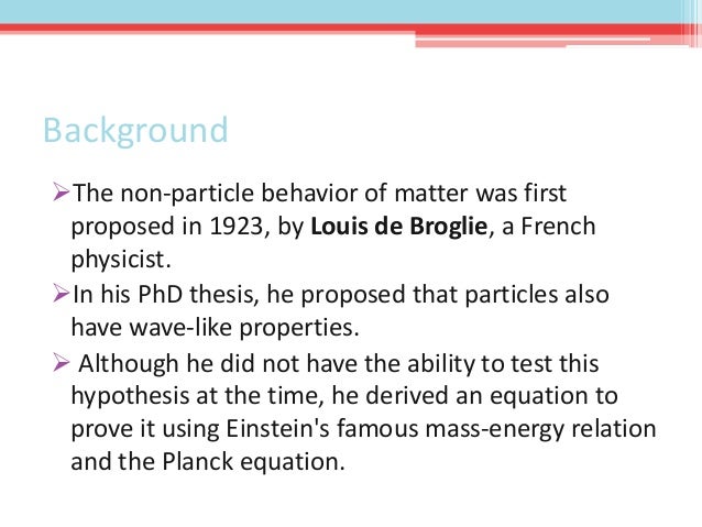 Louis de broglie phd thesis - blogger.com