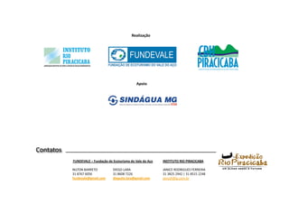 Realização




                          Apoio




Contatos 

            DIEGO LARA 
            31 8608 7226 
            dieguito.lara@gmail.com 
 