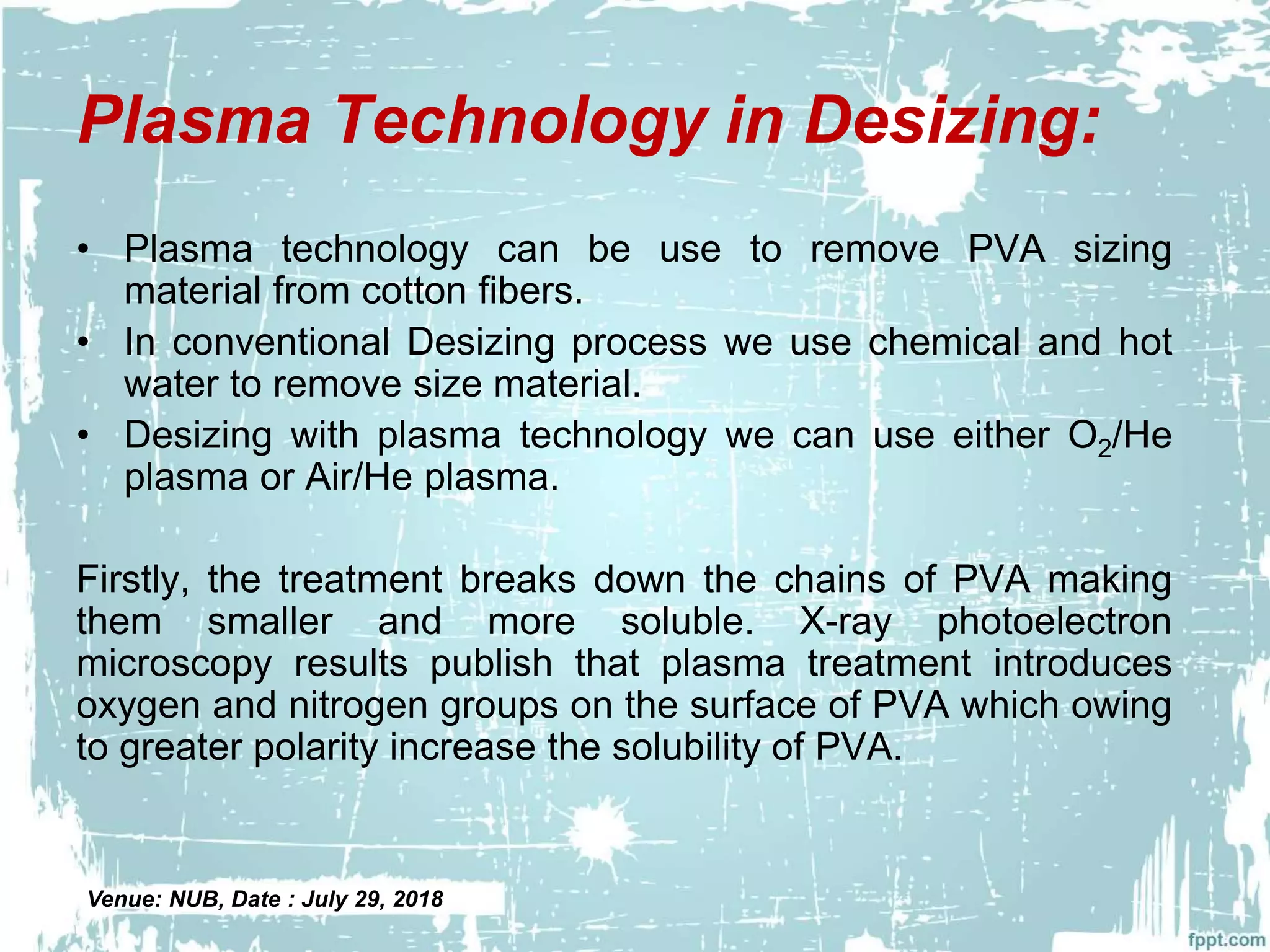 Plasma technology In Textile | PPTX