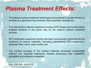 Plasma technology In Textile | PPTX