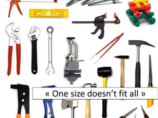 « One size doesn’t fit all »
 