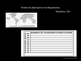 Ζνταςθ του φαινομζνου του κερμοκθπίου
                                 Μετριςεισ CO2




                                        (Keeling R.F, 2009)
 
