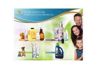 NOTRE PARTENAIRE
        FOREVER LIVING PRODUCTS




FORME                                                                                  BEAUTE




           ANIMAUX                                                                      MAISON




        Document à USAGE INTERNE émis par Forever Living Products France 06/2012 – Toute modification ou détournement de ce support n’est pas autorisé et serait passible de poursuites.
 