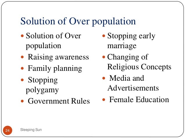 Solutions to Overpopulation