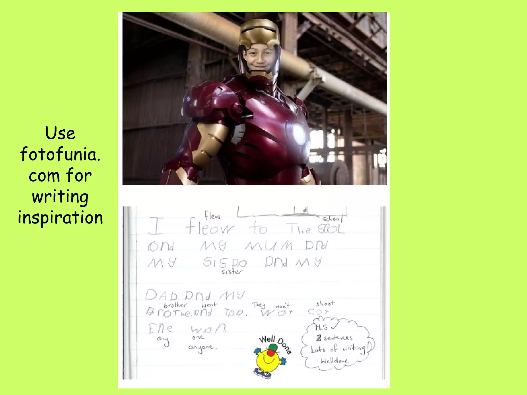 Use fotofunia.com for writing inspiration 