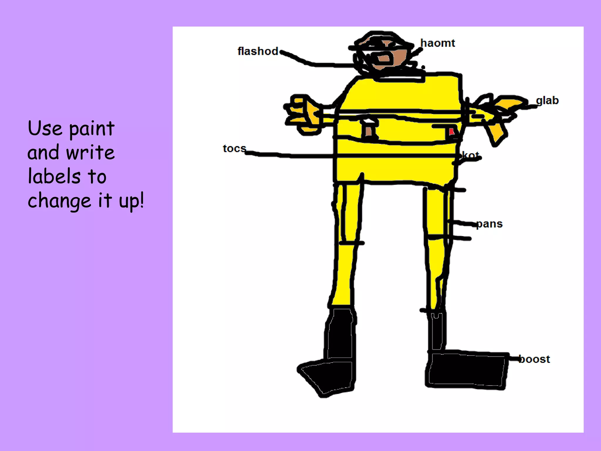 Use paint and write labels to change it up! 