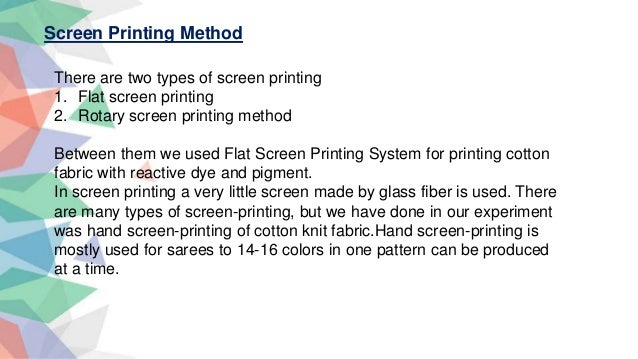 Fabric Dyeing Printing And Finishes Ppt Download