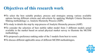 Application of Analytic Hierarchy Process for the Selection of Best ...