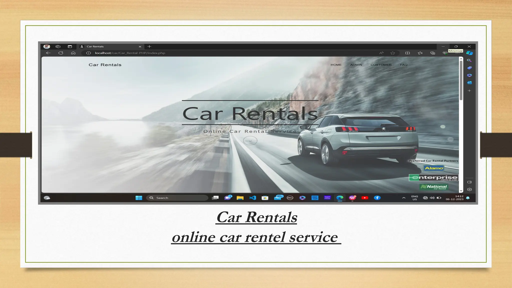 Car Rentals
online car rentel service
 