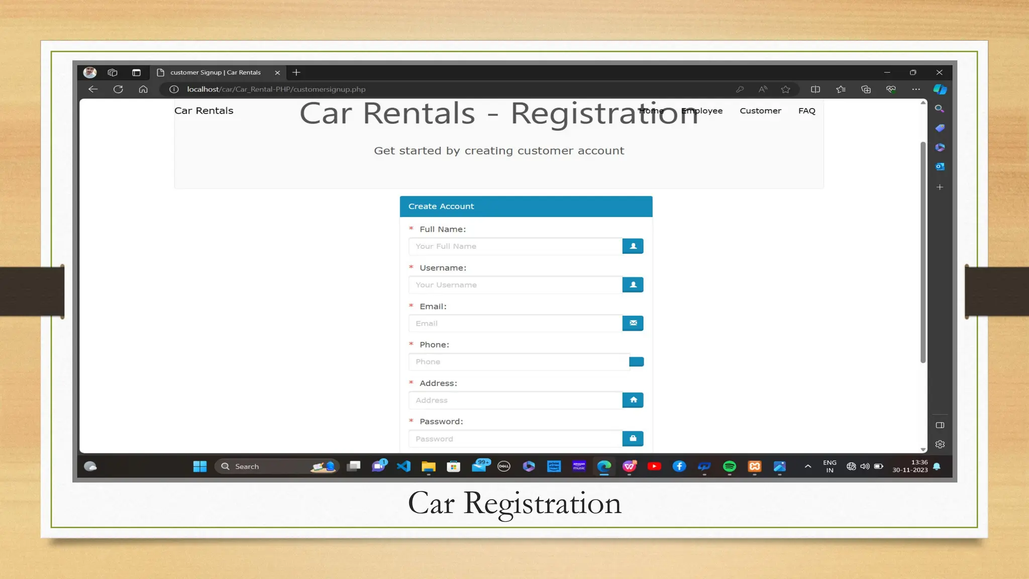 Car Registration
 