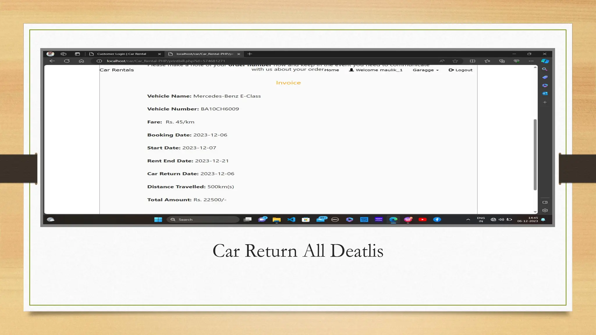 Car Return All Deatlis
 