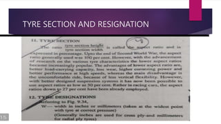 TYRE SECTION AND RESIGNATION
 