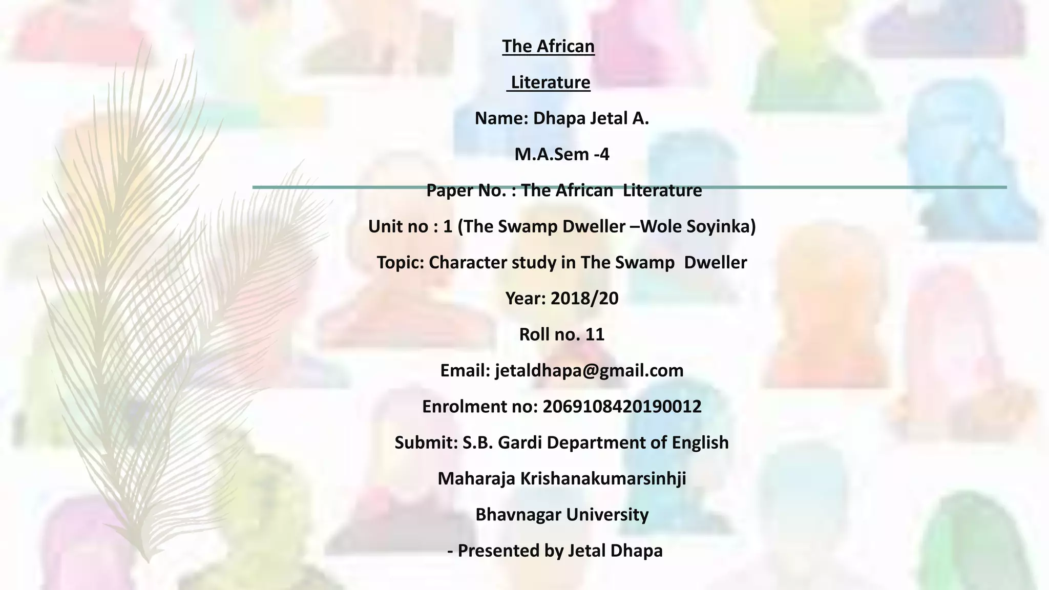 Paper: The African Literature | PPT
