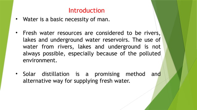 Solar still analysis for enhance property explained | PPTX