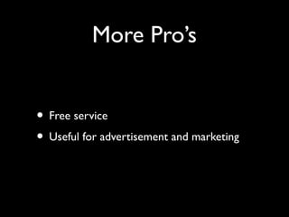 What is SlideShare?

• A tool that hosts and displays presentations
  over the internet.
• Users can upload their presentation and
  provide a link to anyone with web access to
  view it.
 