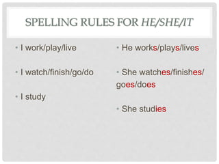 present simple tense for elementary students | PPTX