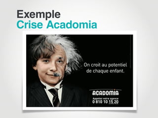E
 xemple
Crise Acadomia
 